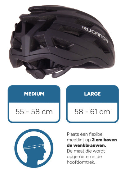 Rucanor Grav Fahrradhelm MTB und E-Bike einstellbare schwarze Größe 58-61 cm (L)