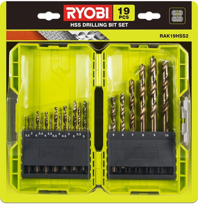 Ryobi rak19hss2 | 19-teiliges HSS-Bohrer-Set – 5132004390 – 5132004390
