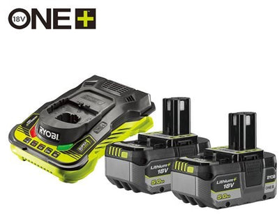 Ryobi rc18150-250x | ein+ 18 V 2x5,0 Ah Lithium+ Akku und Ladegerät – 5133005575