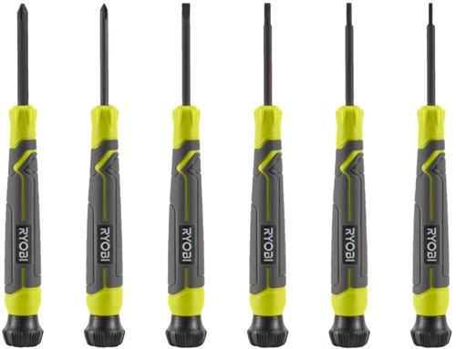 Ryobi rhsdspc6 | magnetischer Präzisionsschraubendrehersatz 6-teilig - 5132006048
