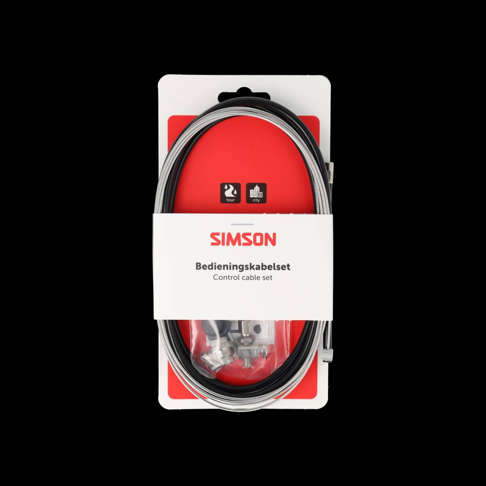 Simson Bremszugset komplett Edelstahl Shimano Rollenbremse schwarz