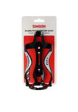 Simson Double Fit Flasche und Flaschenhalter glänzend schwarz - afbeelding 1