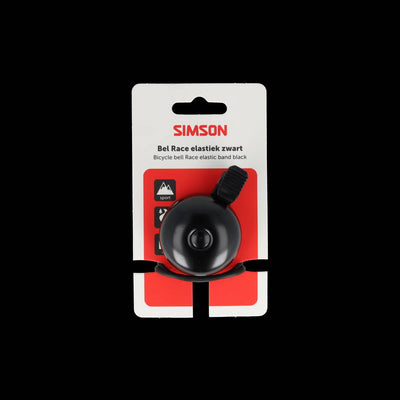 Simson Fahrradklingel Racing Gummi elastische Befestigung schwarz