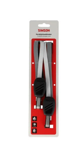 Simson Karabinerband 60cm schwarz weiß grau