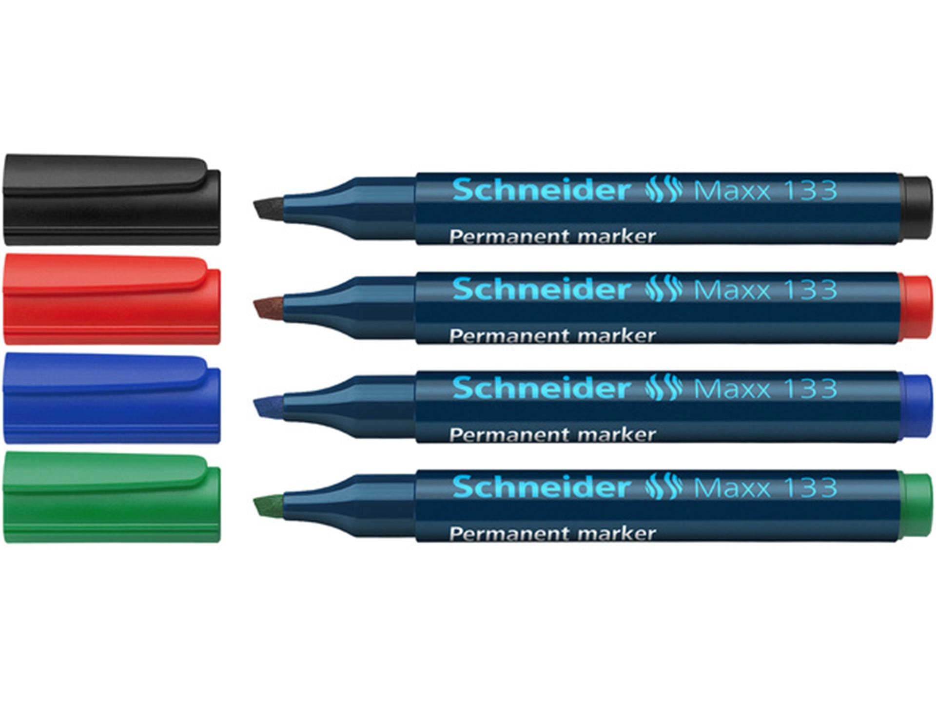 Schneider Permanentmarker Meißel 4 Stück