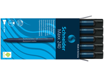 Schneider Marker permanent 240 rund schwarz 10 Stk
