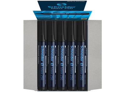 Schneider Marker Permanent 250 Meißel schwarz 10 Stk