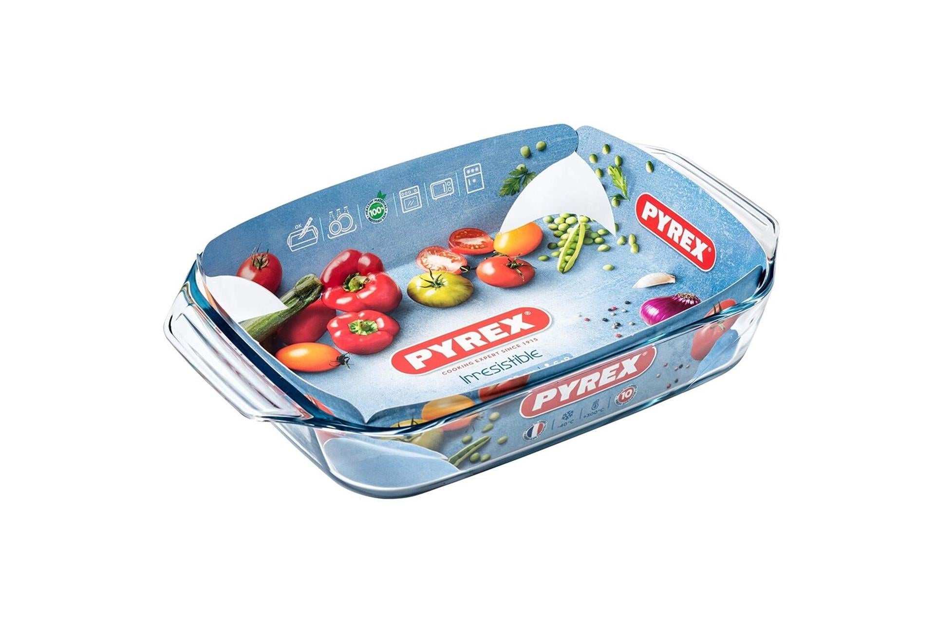 Pyrex-Auflaufform 28x17cm aus Glas