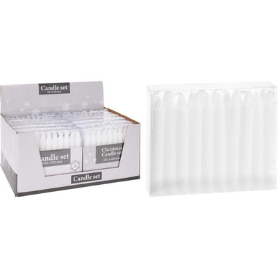 Home Styling Christbaumkerzen 20-teilig 10,5cm weiß