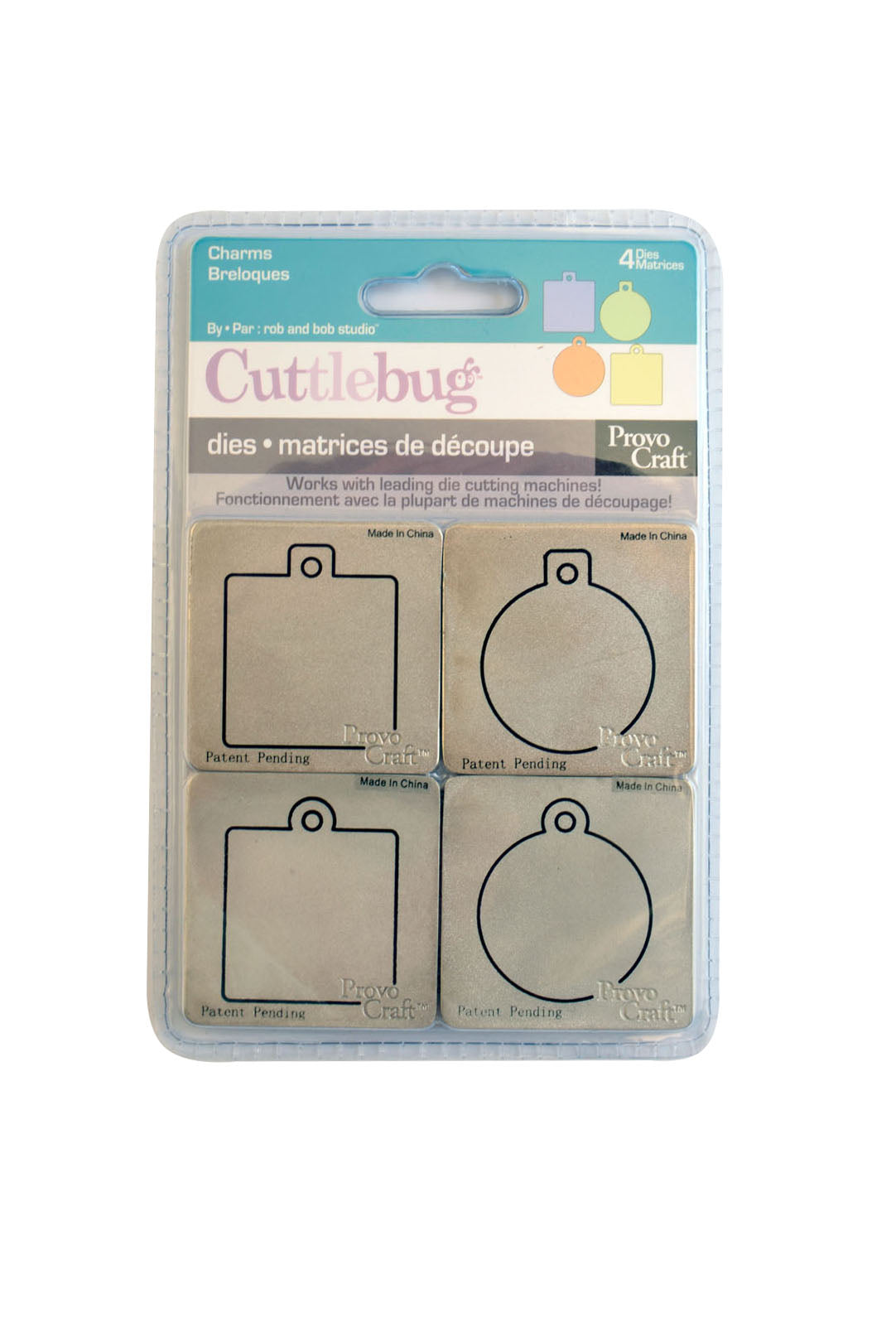 Cricut • Cuttlebug-Stanzformen, 4 Stück, verschiedene Charms