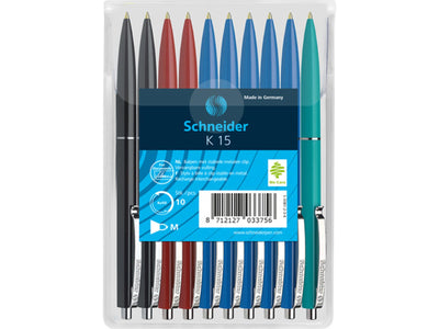 Schneider Schneider S-3081-2-3-4 Kugelschreiber K15 10s Assorti Farben in Kopfbeutelbeutel