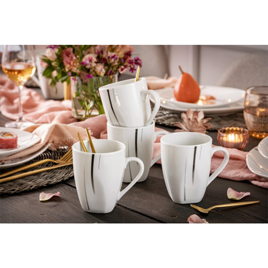 Sänger Kaffeebecher Bilgola schwarze Linien 6 Stück