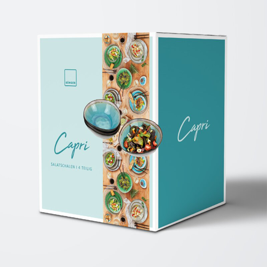 Sänger Salatschüssel Capriblau 4 Stück