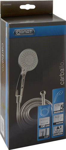 Cornat Duschset Carballo 5s Chrom-Weiß - sa330595