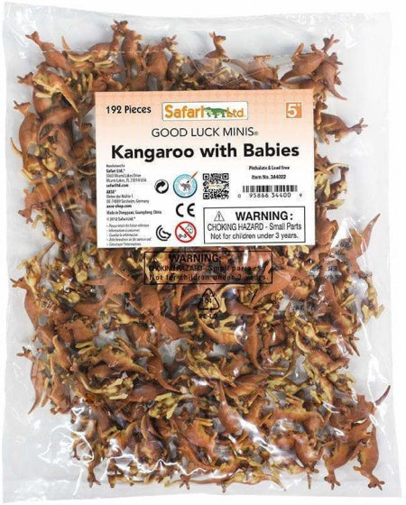 Safari Kangaroos Play Set 2,5 cm Brown 192-Stück