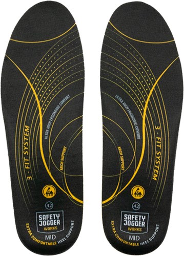 Ty Safe Jogger SJ3Fitm Einlegesohle | schwarz gelb | Größe 43 - 5400950011081