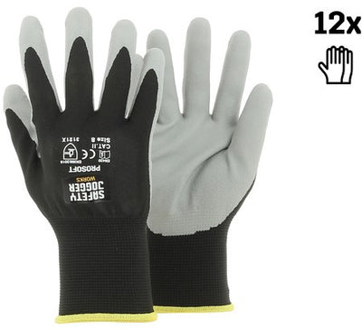 Ty sichere Joggerhandschuhe Prosoft 3121x | schwarz grau | Größe 9 - 00.118.109.09
