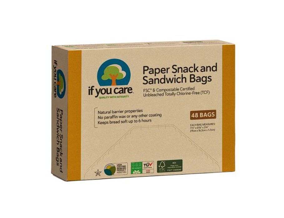 Wenn Sie Snacks -Sandwich -Taschen FSC Un gebleichtes Papier 48 PCs interessieren. 19x16x5.7cm