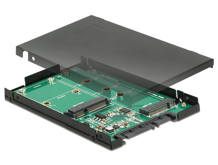 Delock 2,5 "Konverter SATA 22 PIN> 1 x M.2 Key B + 1 x m