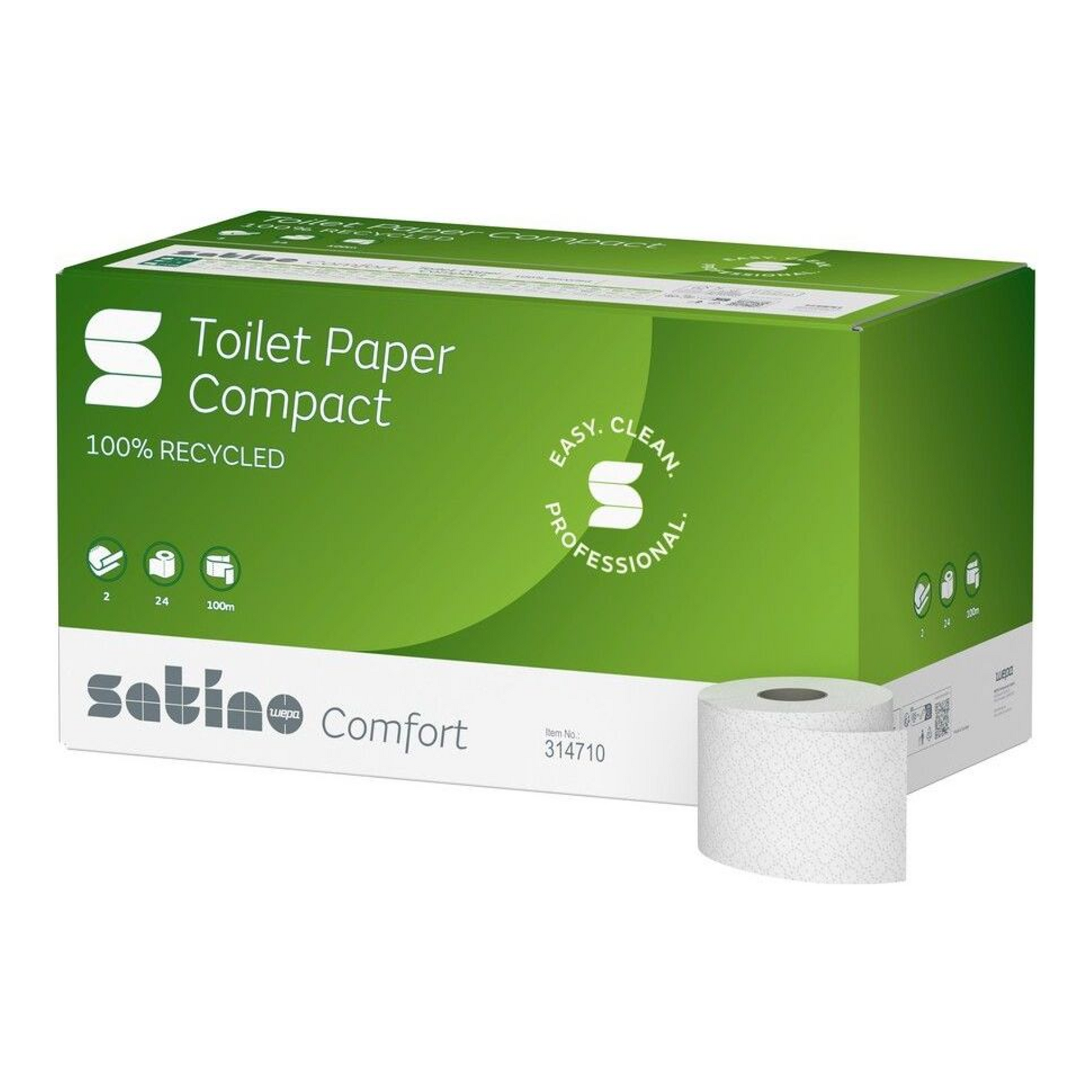 Satino Comfort Toilettenpapier Kompaktrolle 2 Lagen (24x100 Meter)