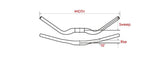 Satori Noirette Lenkung Biegung 31,8 mm mattschwarz 630 mm (E-Bike) - afbeelding 2