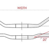 Senden Sie Wien Ø31.8 B = 640 mm, 35 ° Bent - Matt Black
