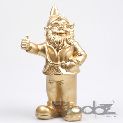 Stoobz Design Stoobz Zwerg Daumen hoch Gold 31 cm