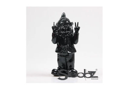 Stoobz Design Stoobz Zwerg Peace Schwarz 13x11x31cm