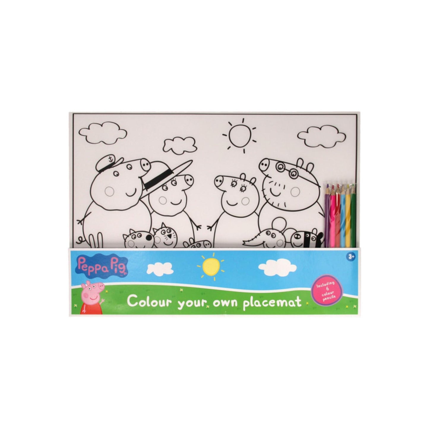 Placemat Farben Peppa Pig
