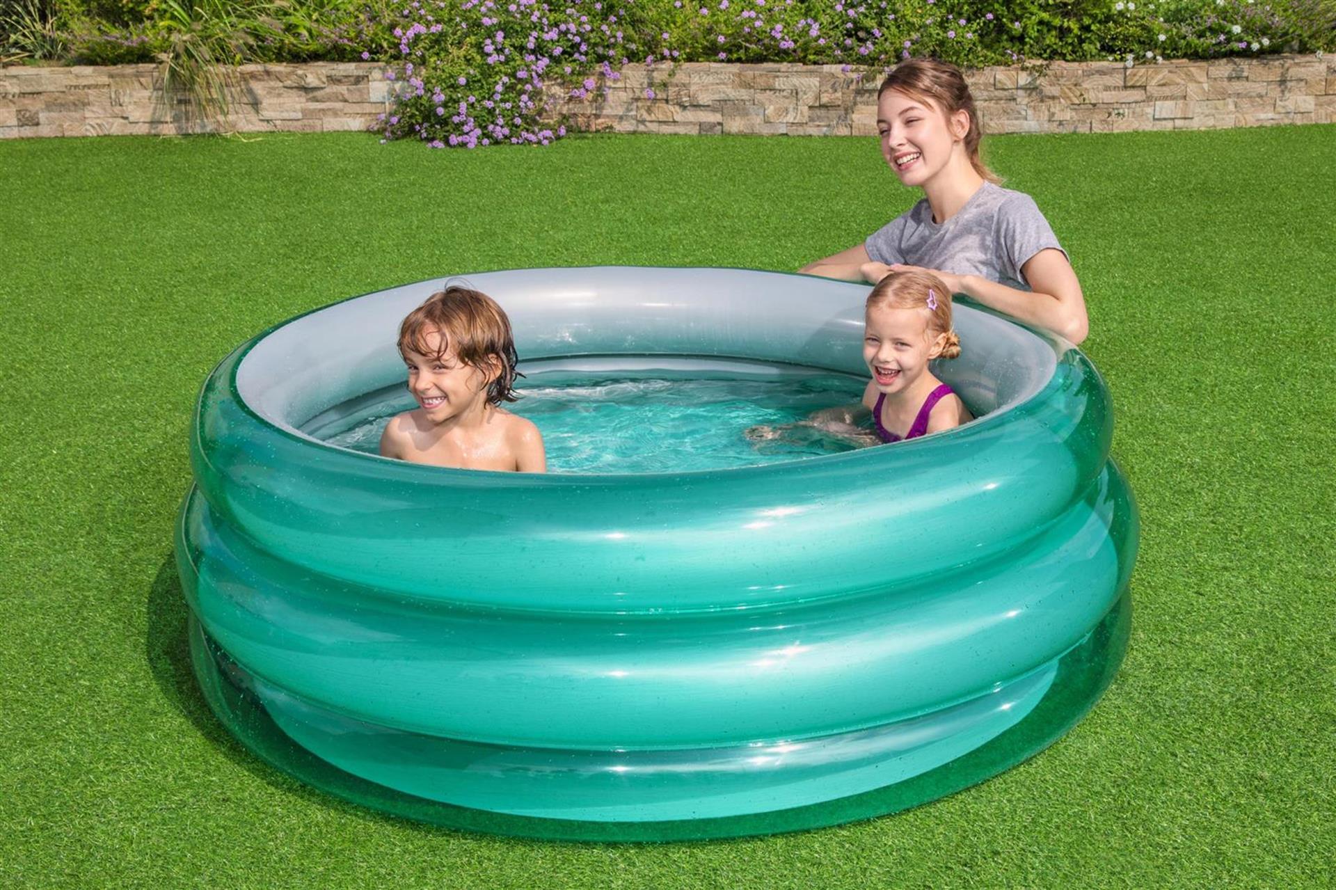 Bestway Schwimmbad 3 Ringe metallisch 150x53cm