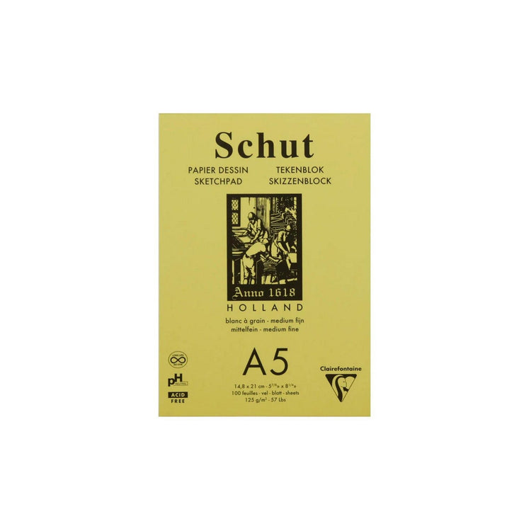 Clairefontaine • schut Zeichenblock 125g feine Struktur A5 weiß 100x