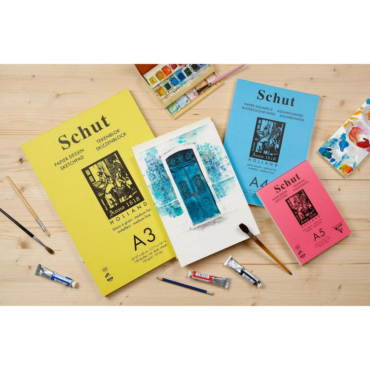 Clairefontaine • schut Zeichenblock 125g feine Struktur A5 weiß 100x