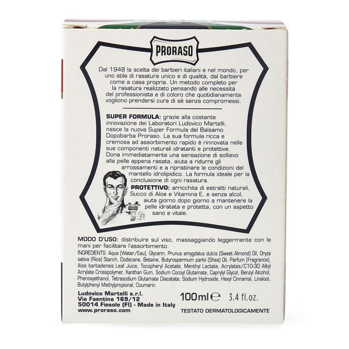Proraso Aftershave-Balsam mit Aloe und Vitamin E 100 ml