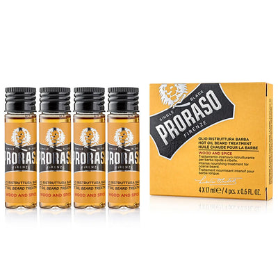 Proraso Heißöl-Bartbehandlung mit Holzgewürz, 4 x 17 ml