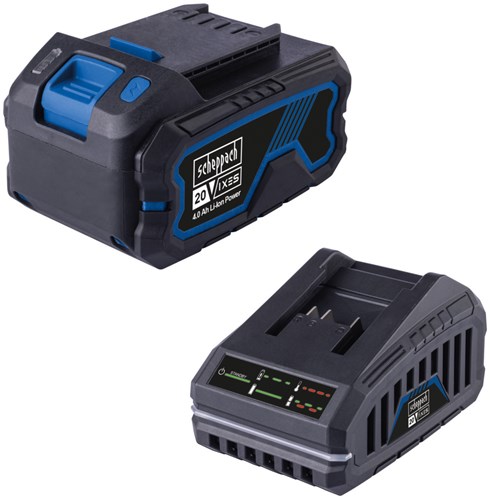 Scheppach Starterset 20V Batterie + Batterieladegerät SBSK4.0 - 7909201721