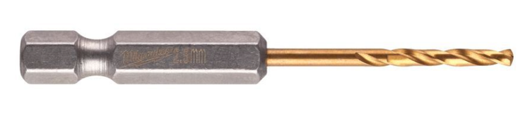Milwaukee Zubehör Metallbohrer Shockwave HSS-G Ti. 2,5 mm – 2 Stück – 48894704