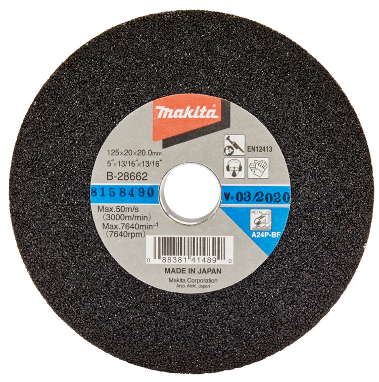 Makita Zubehör Schleifstein Stärke 20mm Durchmesser 125mm Aufnahme 20