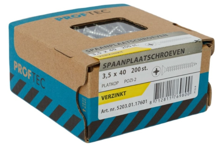 Proftec Spanplattenschraube vz pk pz2 3,5x40 | 200 Stück - 5203.01.17601