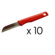 Gemüsemesser Solingen Edelstahl rot 10 Stück