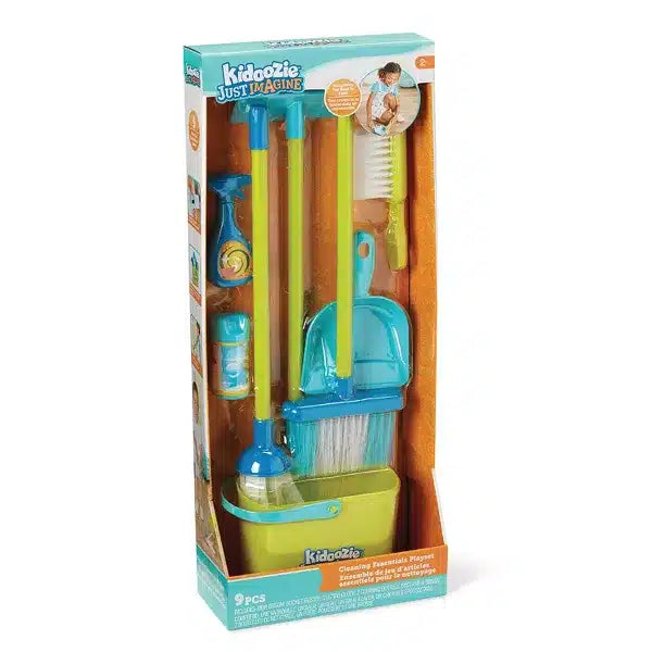 Reinigungsvorräte Spielset, Besen, Mop, Staubwinkel, Staubdose, Eimer, Eimer,