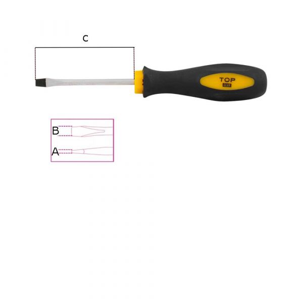 Topgear -Schraubendreher flach 1,2x8x150 mm