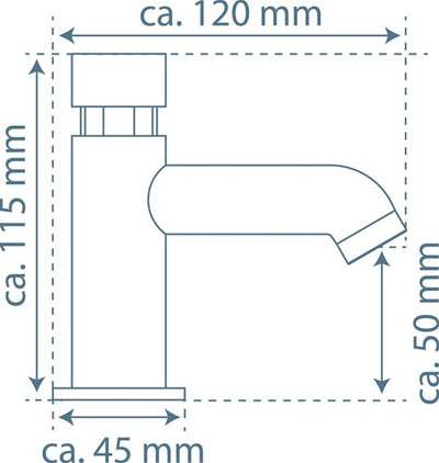 Schütte Schütte Cold Water Tap Lima Chrom -gelenkt