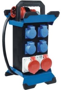 Schwabe Cee-Verteiler 5p 16a 400V auf 2xcee + 4xwcd - 6316200