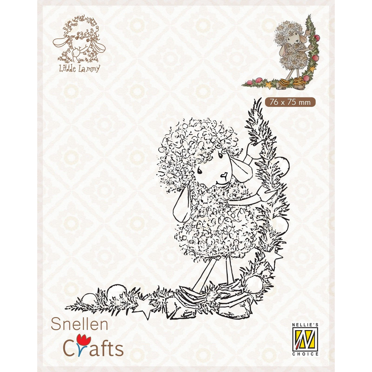 Nellies Wahl • Little Lammy Clear Stamps Weihnachtsdekoration
