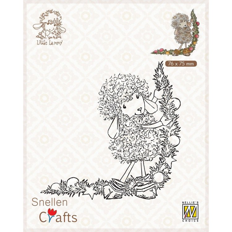 Nellies Wahl • Little Lammy Clear Stamps Weihnachtsdekoration