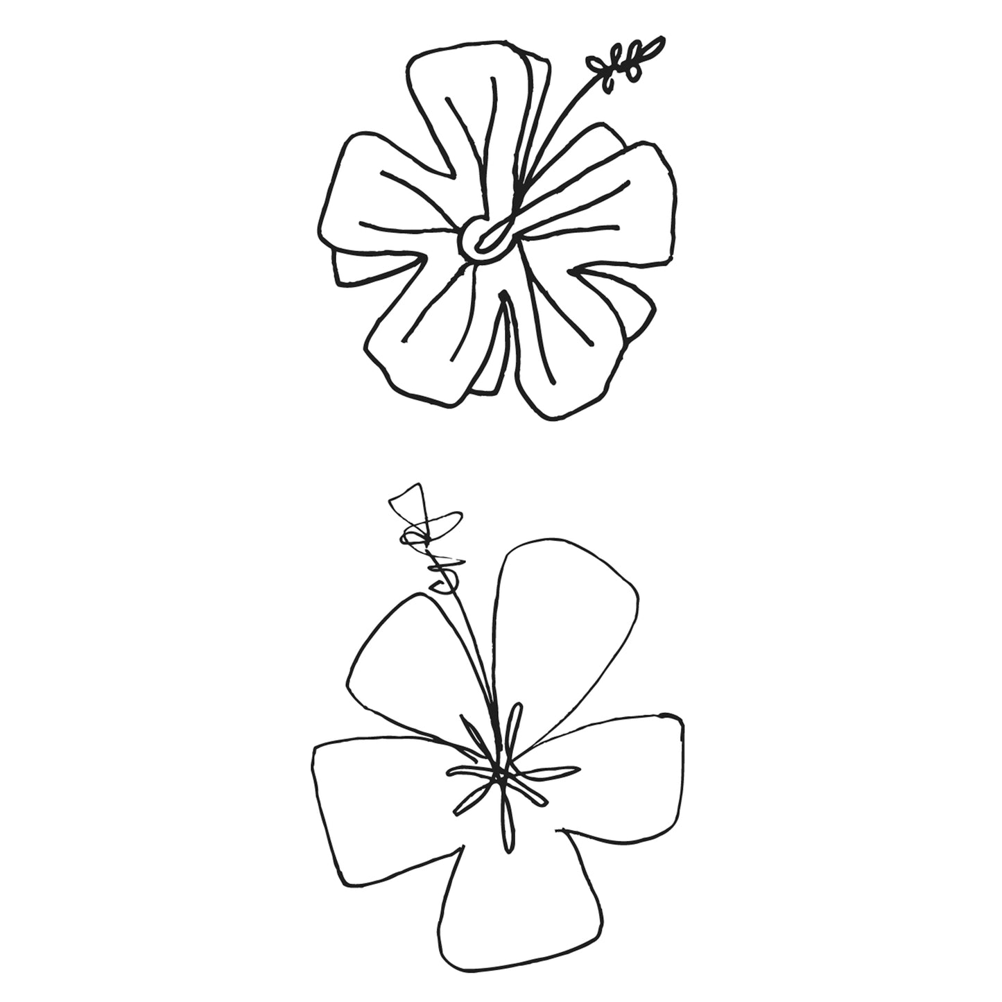 Markenlose Scrappy-Katze • Stempelset klar 2,5 x 5,5 cm Hibiskus