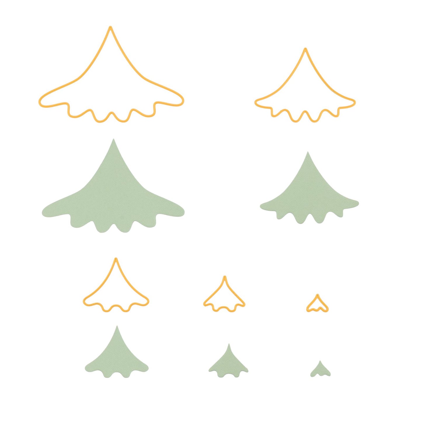Nellies Wahl • Stanzformen Weihnachtsbaum 5 Stück.