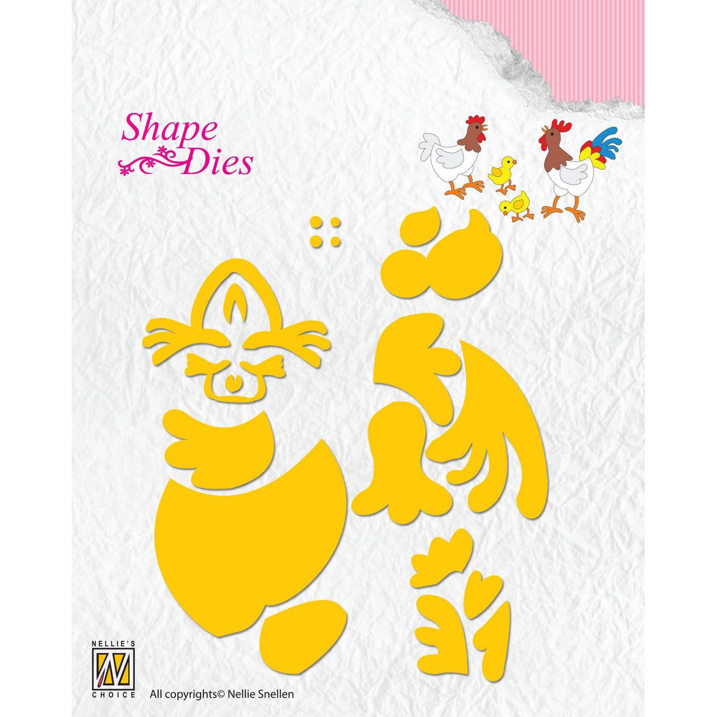 Nellies Wahl • Stanzformen Huhn und Hahn 20 Stk.