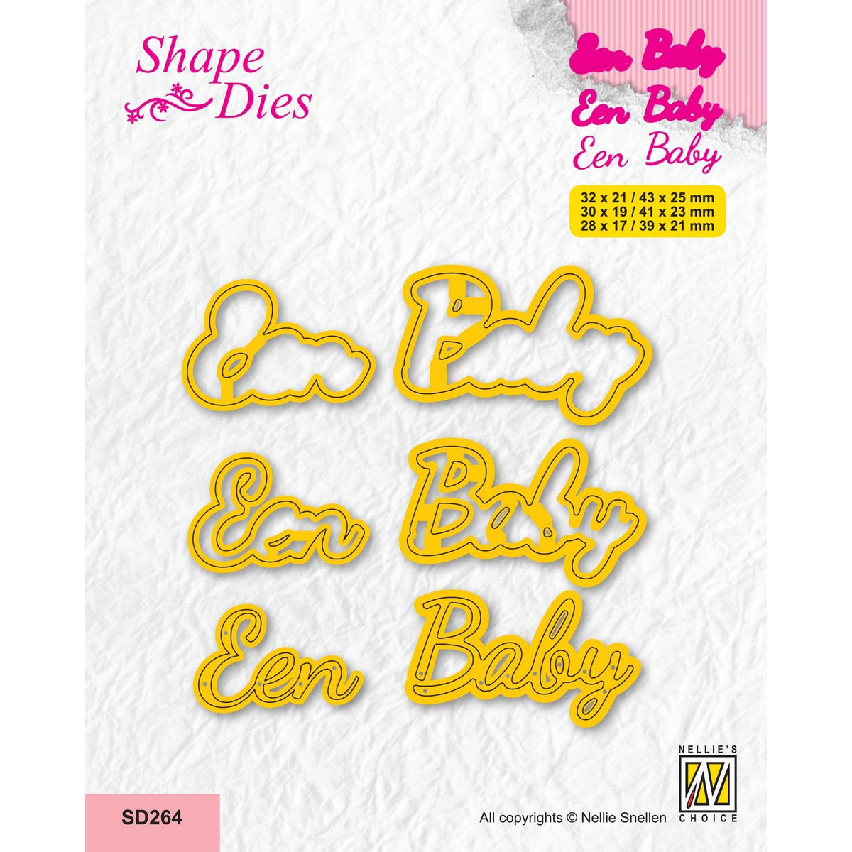 Nellies Wahl • Formschablone Text Baby 6tlg.