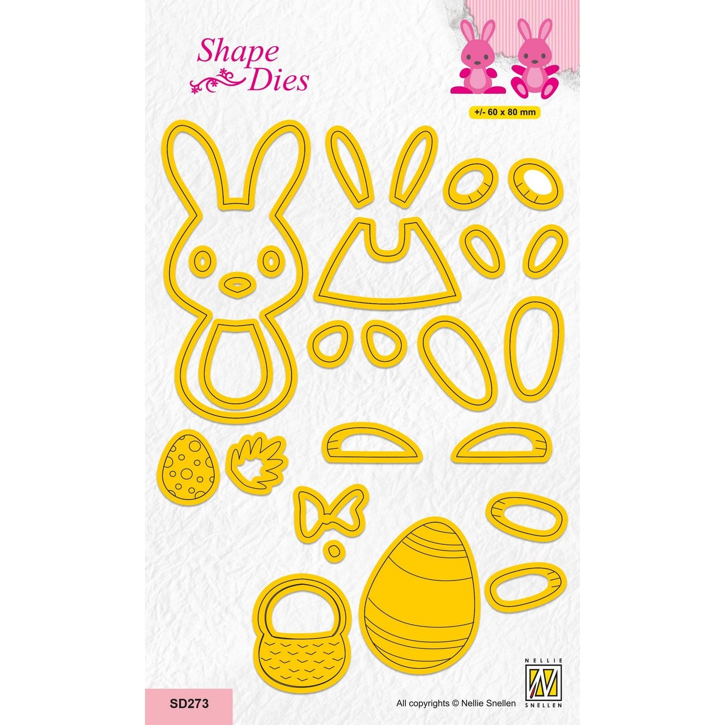 Nellies Wahl • Stanzformen Osterhase 22 Stück.